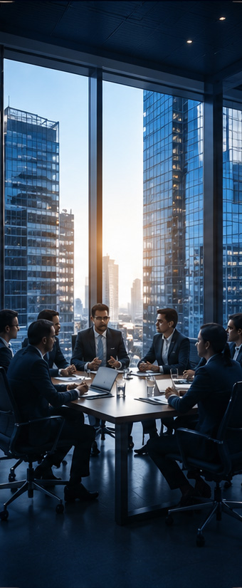Business and lender negotiation meeting